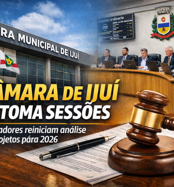 Câmara Municipal de Ijuí retoma sessões após recesso e vereadores reiniciam análise de projetos em 2026