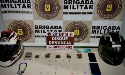 Brigada Militar apreende drogas e prende suspeito durante ação contra tráfico no bairro Modelo em Ijuí