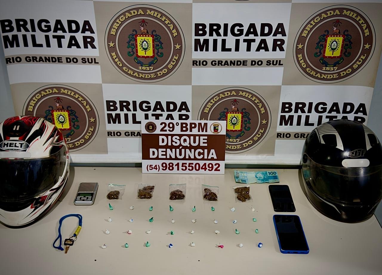 Brigada Militar apreende drogas e prende suspeito durante ação contra tráfico no bairro Modelo em Ijuí